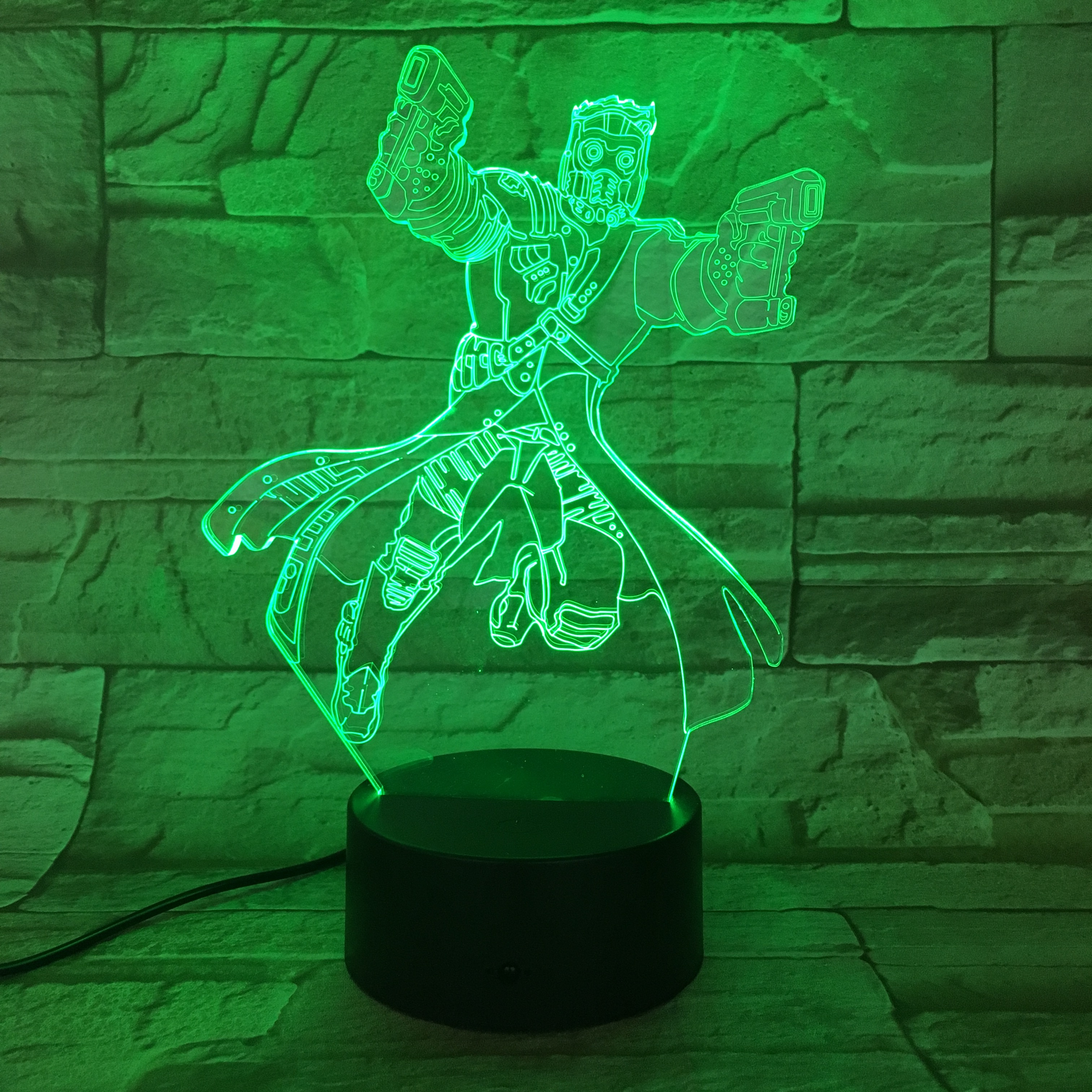 3D LED 빛 참신 애니메이션 그림 책상 테이블 램프 할로윈 장식 선물 아이 휴일 USB 7 색 변경 Tafellamp 782